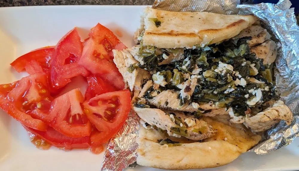 Pita Et Poulet Grillé